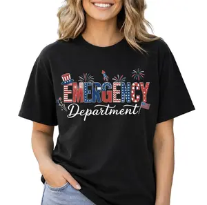 Emergency Nurse T-Shirt, Patriotic ER Nurse Shirt, 4th of July Nurse Gifts, Emergency Department Tee, Healthcare Gift, Independence Day Tee For Nurse