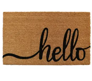 the Coir "Hello" Doormat with dimensions 18" x 30"