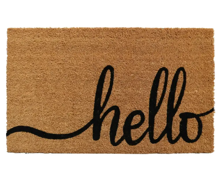 the Coir "Hello" Doormat with dimensions 18" x 30"
