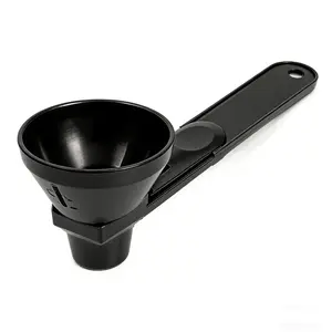 Coffee Scoop & Funnel for Reusable K Cup Refillable Coffee Pods, Coffee Measuring Spoon 2 Tablespoon Capacity, Scoop with Funnel for Ground Coffee, Protein Powder, Tea (black, 2 Pack)