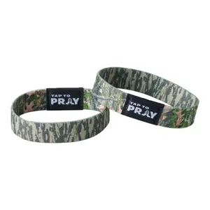 Tap To Pray® Wristband – Forest & Tree Bark Camo