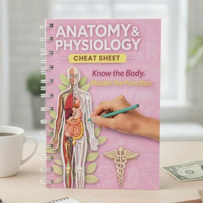 110-Page Anatomy & Physiology Cheat Sheet, A&P Nursing Study Guide, Essential Nursing School Educational Reference Book