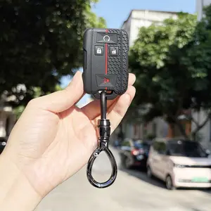 for Gmc Sierra Denali 3500hd Canyon Silicone Car Key Protection Cover, Durable No-Key Entry Remote Control, Chevrolet Zr2 Bison Compatible Models