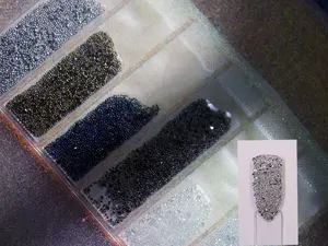 Super Tiny Glass Caviar Beads for Nails/ Clear Silver Nail Microbeads/ Mixed caviars for Crafts DIY Decal Supply 0.6-0.8mm