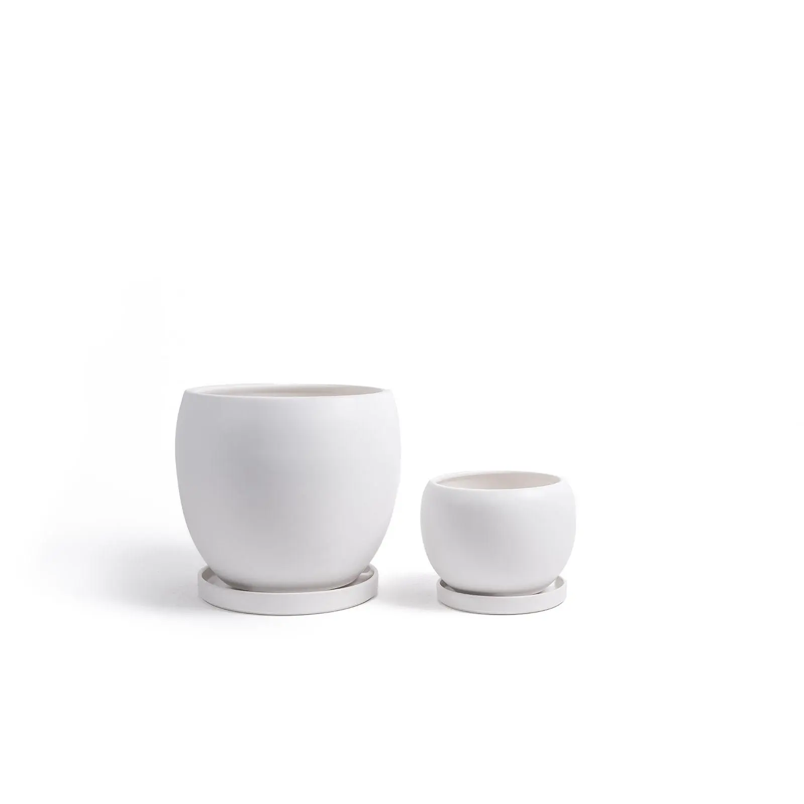 8" & 12" Nested Bollé Pots with Water Saucers - 2pc/ cspk