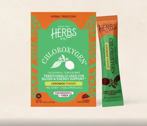 ChlorOxygen Lemonade Powder Stick 50mg of Chlorophyll and 3g of Fiber 10ct No Sugar