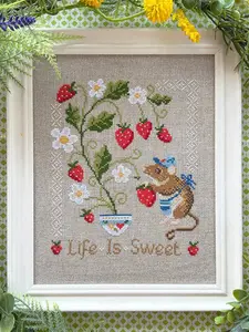 Life Is Sweet Cross Stitch Kit (Hoop not included)