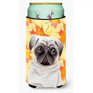 Pug Fall Tall Boy Beverage Insulator Hugger CK1406TBC