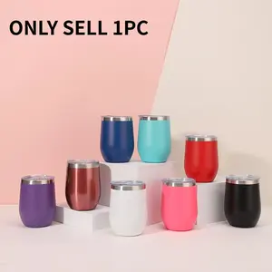 12oz Stainless Steel Insulated Travel Mug, Creative High-End U-Shaped Eggshell Design, Durable Heat Retention Cup for Daily Use