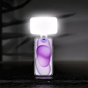 Portable Selfie Light Clip-On, Rechargeable LED Video Meeting Lighting, 3 Modes, Ideal for Zoom Calls & Makeup, Fits Smartphone/Phone/tablet/laptop