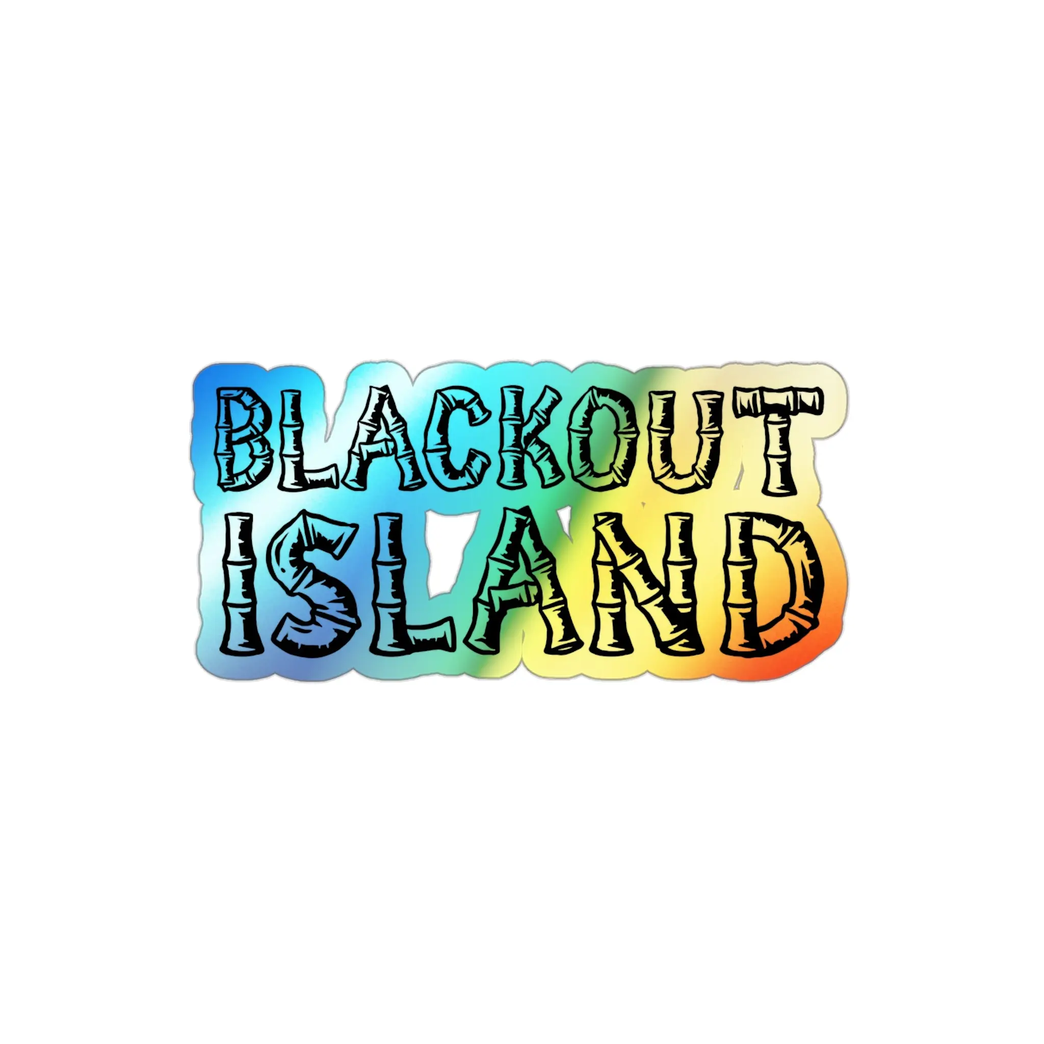 Blackout Island Bamboo Holographic Sticker