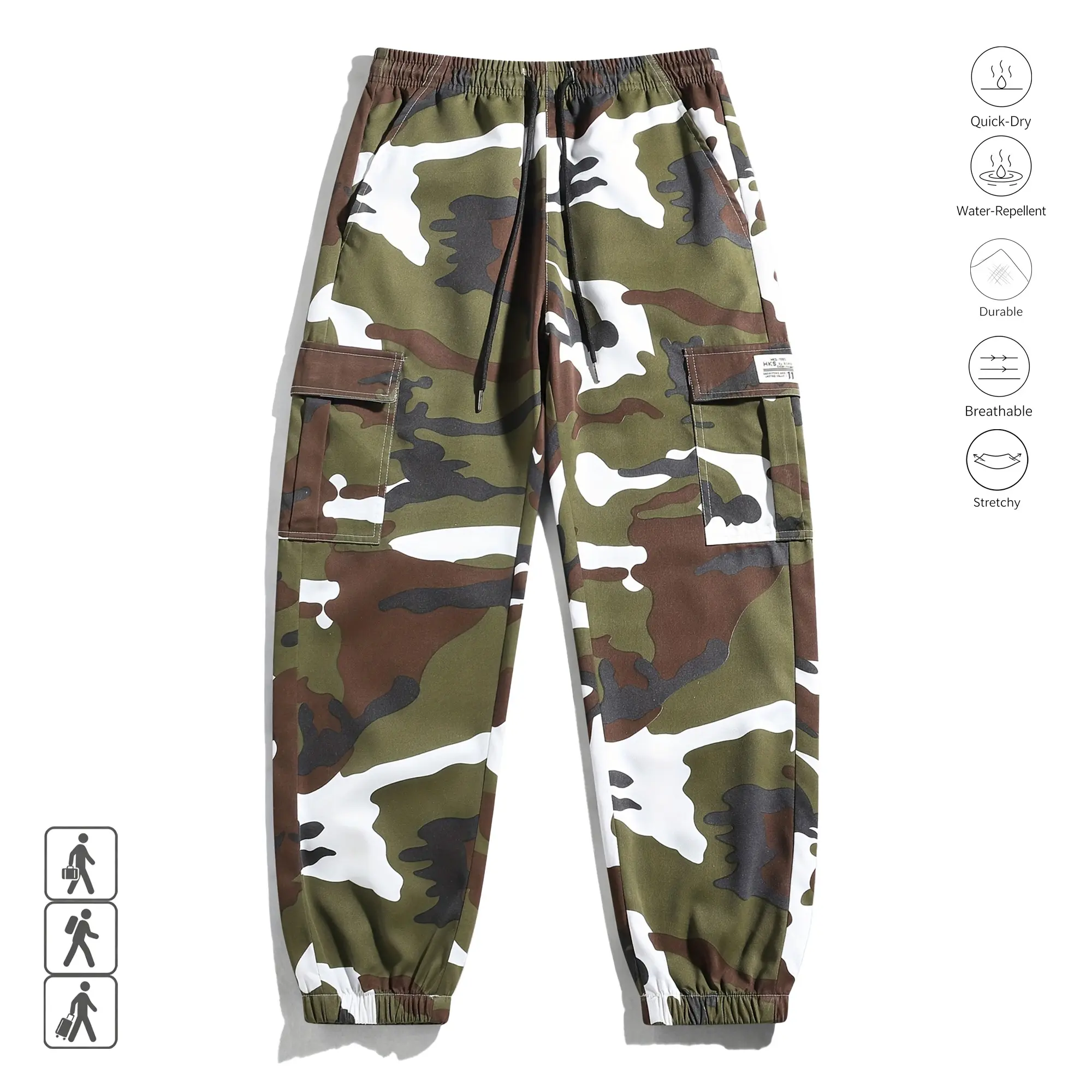 Men's Camo Cargo Joggers with Pockets - Stretch Water-Repellent Quick-Dry Tactical Pants, Breathable Durable Outdoor Sweatpants, Drawstring Waist Cuffed Leg, No-Logo, XXS-XXXL, Fast US Shipping #CamoCargoJoggers #OutdoorGear #TikTokMadeMeBuyIt