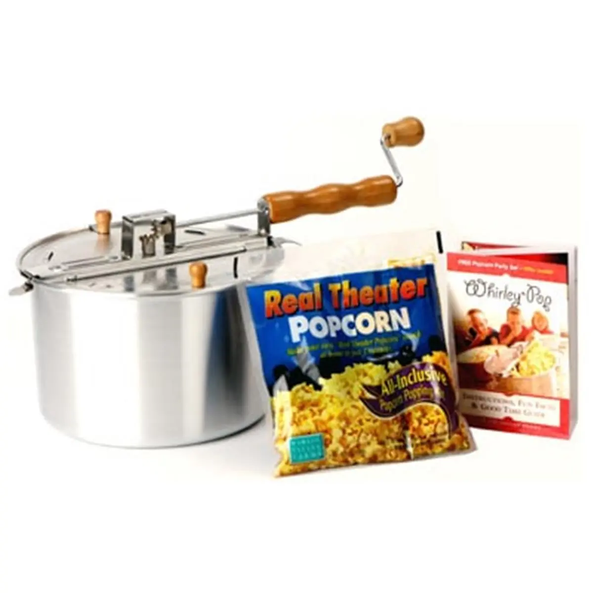 Wabash Valley Farms 25008A 6 QT Original Whirley Pop Stove-Top Metal Popcorn Popper, Popcorn Machine