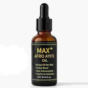 Max+ Afro Ayiti Men's 30ml Herbal Hair Oil, Natural Plant-Based Liquid Haircare Formula, Lightweight Moisturizer, Hydrating Treatment,summervibes, ,Africa Natural Herbal Oil for Body