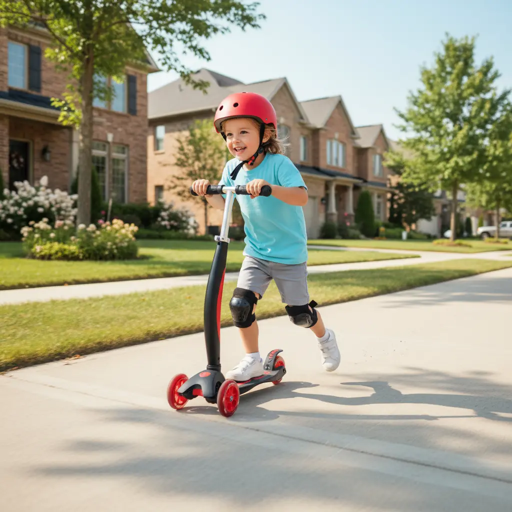 Mongoose Force 1.0 Folding Scooter — Red, 95mm Wheels
