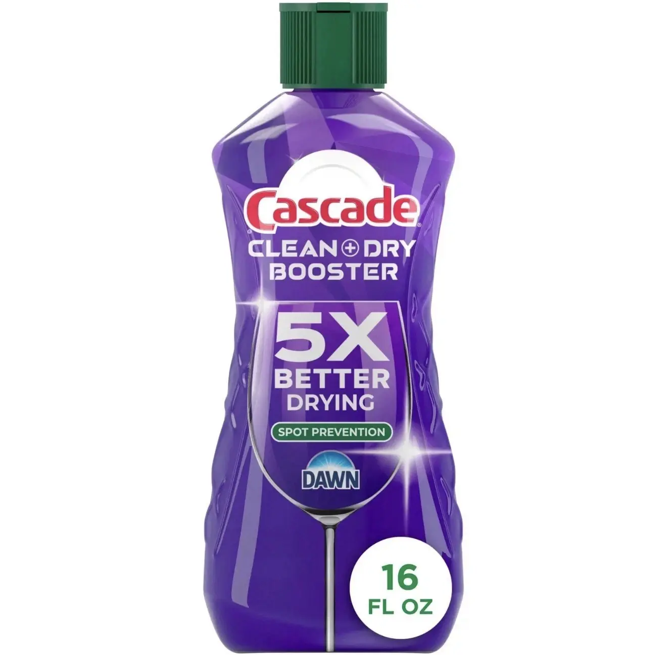 Cascade Rinse Aid Clean & Dry Booster 16oz Spot Free Shine Fast Dry Dishwasher
