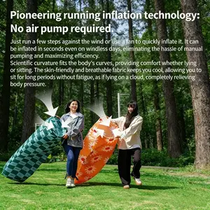 Portable Inflatable Bed, Reclining Lazy Sofa, Camping Quick Inflate Easy Fold, Lightweight Outdoor Couch, Ideal for Travel