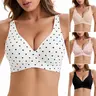COMFBAY Women's Jelly Fabric Bra - Deep V Neck, 3/4 Coverage, Soft Push-Up Gel Wireless Seamless T-Shirt Lingerie with Criss-Cross & Leopard Print, Free Extender, Comfortable Daily Wear Bag Incl.