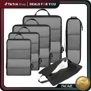 BAGAIL 6-Set Compression Packing Cubes | Breathable Mesh & Space Saver