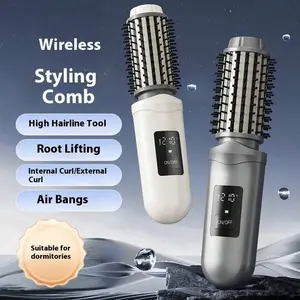 2026 Upgrade Multicolor Portable Wireless Straightener Brush, Rapid Heating, Constant Temperature Anti-Burn Design, Smart LED Display, USB Charging, Delicate Lightweight Professional Styling Tool for Home & Travel, Ideal Gift for Women