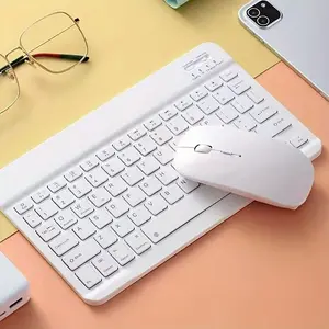 Wireless Keyboard Mouse Set, Portable Wireless Keyboard & Mouse, Silent Keyboard & Mouse Set for iPad, Tablet, Laptop, Office Computer Keyboard