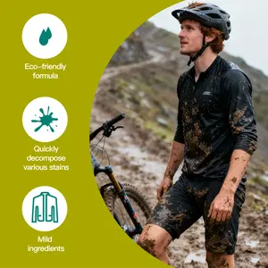 Outdoor-Safe Cleaning Spray - Stain & Odor Remover - Must-Have for Hikers, Campers & Adventurers - Eliminates Dirt, Grass Stains, Sweat Marks & Mud + Odors – Free of Harsh Chemicals, Travel-Friendly – Gentle on Gear & Apparel - Works on Jackets