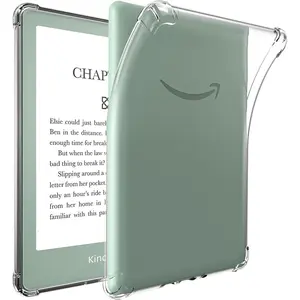 Clear Case for 6.8" Kindle Paperwhite 11th Generation 2021 and Signature Edition TPU  Cover, Bumper Corners Slim Protective Case for 11th Gen Kindle Paperwhite- Transparent (Transparent)