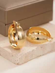 1 Pair Luxury Fashion Wide U-Shaped Earrings, Elegant Jewelry Accessory, Perfect for Daily Wear, Stylish Ear Cuffs