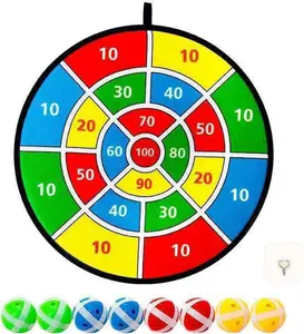 Large Dart Board for Kids, Kids Double-Sided Dart Board with Sticky Balls and Darts, Indoor/Outdoor Sport Fun Party Play Game Toys, Gifts for 3 4 5 6 7 8 9 10 11 12 Year Old Boys Girls