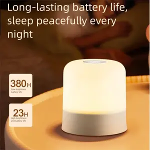 Baby Nursing Night Light Rechargeable Touch Lamp, Dimmable RGB Atmosphere Bedside Table Lamp, Sleep Eye Protection Desk Lamp