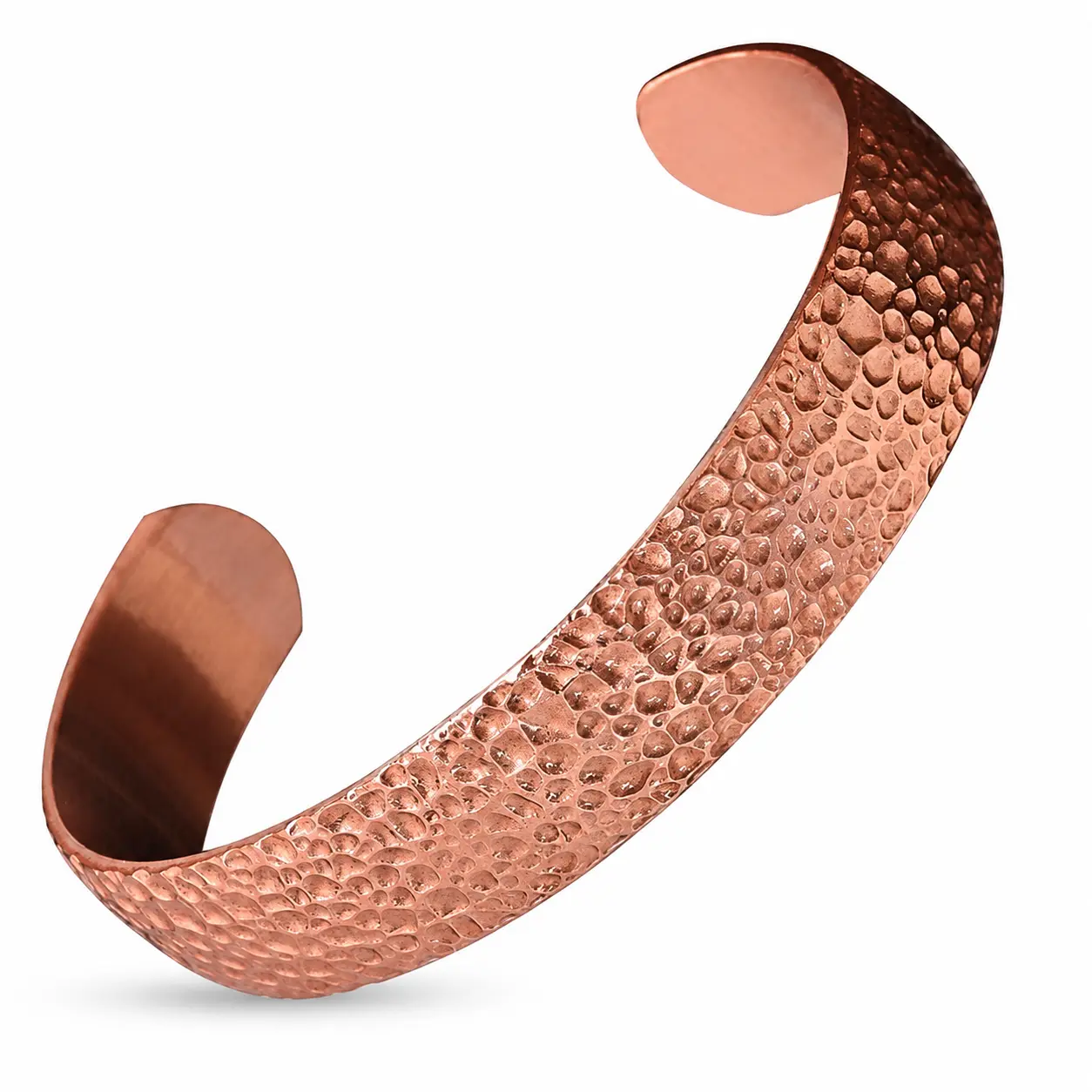 Pure Copper Bracelet – Copper Bracelet for Men & Women – 100% Solid, Raw & Uncoated Handmade Hammered Tibetan Cuff Bangle