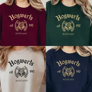Classic Wizard School Hogwarts House Sweatshirt, Harry Potter Hogwarts Castle Shirt