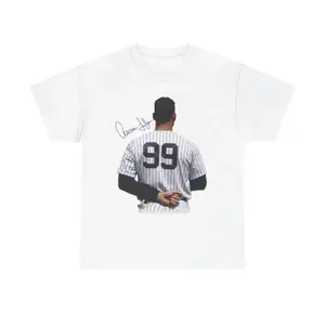 Aaron Judge Tee Unisex Aaron Judge #   99 Yankees Graphic Baseball Legend Autograph Style Tee Gender-neutral cotton T-shirt Women Men - graphic tee christian Crewneck Fabric Men's  Crew Neck T-Shirt Vintage Train Graphic Crewneck Tee Soft Classic