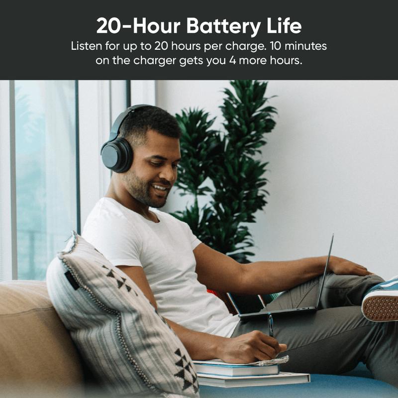 Wyze Headphones — #1 Over-Ear Headphones on TikTok, Active Noise Cancellation Bluetooth Audio Earphones, Lightweight, Aux Cord, Rich Bass, Android iOS