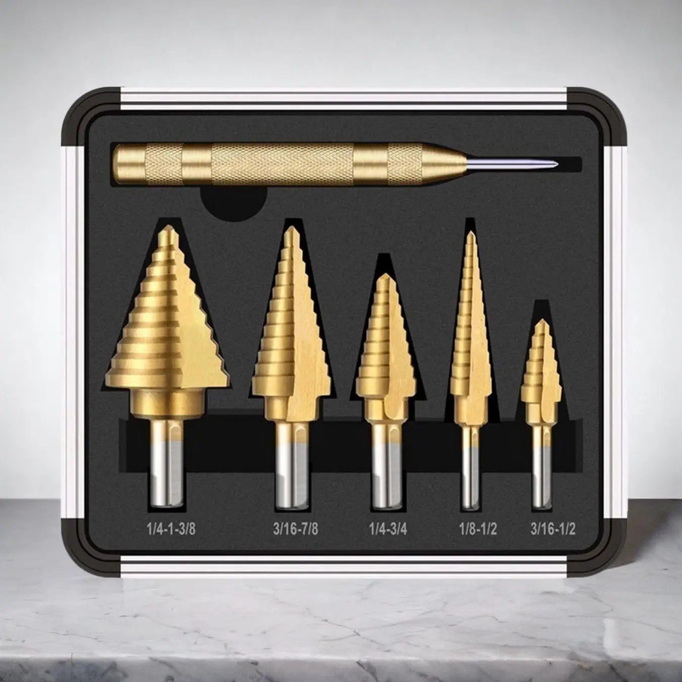 Titanium Drill Bit Tool Set, Construction Tools, Power Tools Accessories, Universal Titanium Plating Drill Bit Tools, Work Equipment for Men, Steel Co