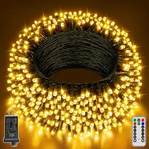 Christmas Lights 66FT 200 LED, Christmas Tree Light with 8 Lighting Modes, Outdoor  String Lights with Remote and Timer, Fairy Light for Holiday Decor (Warm White)