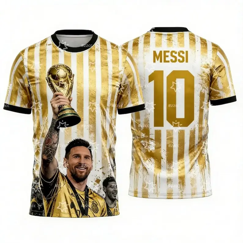 Messi #10 Arg Jersey, Kids Soccer Jersey, Argentina Football Shirt, Youth & Adult Fan Tee, Soccer Gift for Men Women