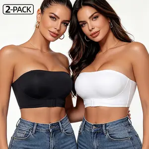 Set of 2 women’s strapless wire free seamless invisible push up bras ideal for larger busts to appear smaller strapless bra push up bra bralette bras for women bras jelly bra strapless bras jelly wireless bra lace bra jelly bras push up bras