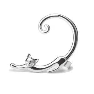 Ear Cuffs Lovely for Cat Clip-on Earrings Stud Ear Climber for Women Teens Xmas