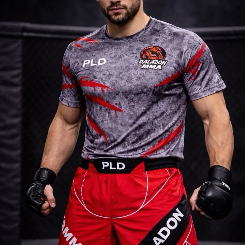 PLD MMA Combat Sporty Sports Clothing Set - Paladon Performance Gear with Red & Grey Design for Enhanced Training, Sporty Sports Clothing Sets
