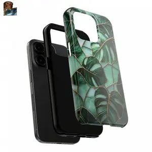 MagSafe iPhone Case Stained Glass Style Monstera Leafs Phone Case Art Deco Green Houseplants Artful Trendy Vintage Gift for iPhone X 11, 12, 13, 14, 15, 16, 17 – check our available sizes