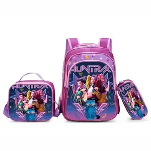 3Pcs K-Pop Witch Hunter Backpack 3PCSSet| 16 Inch Kids School Backpack for Girls,Lunch Bag & Pencil Case, 2026 Must HaveBack to School Gift for Teens