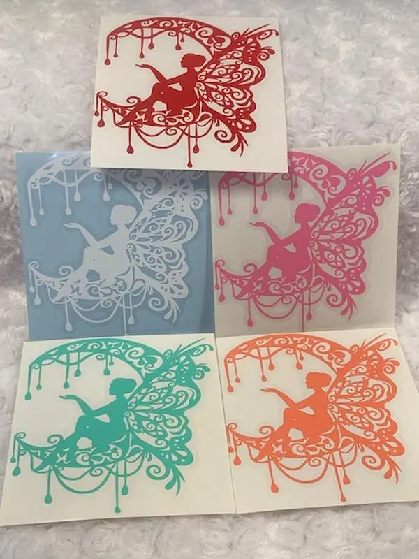 Fairy Moon Vinyl Car Decal