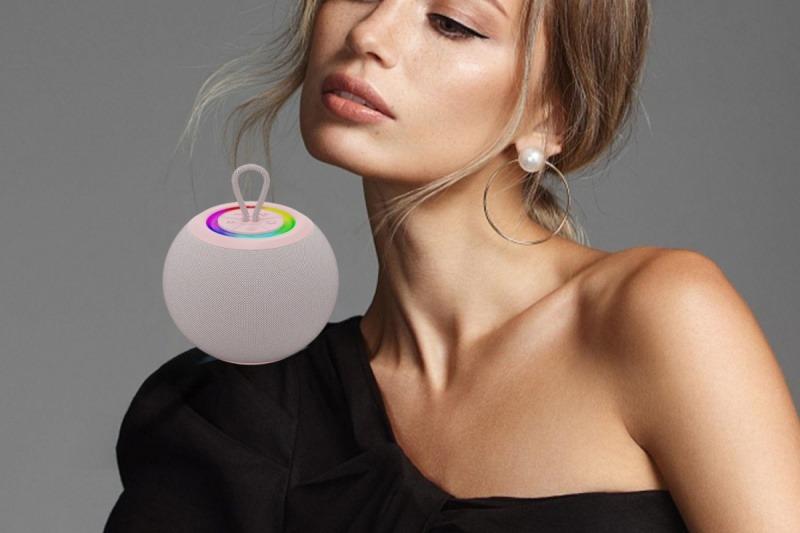 Soccer-shaped Bluetooth speaker with LED light, portable wireless speaker for sports, outdoor activities, and gifts