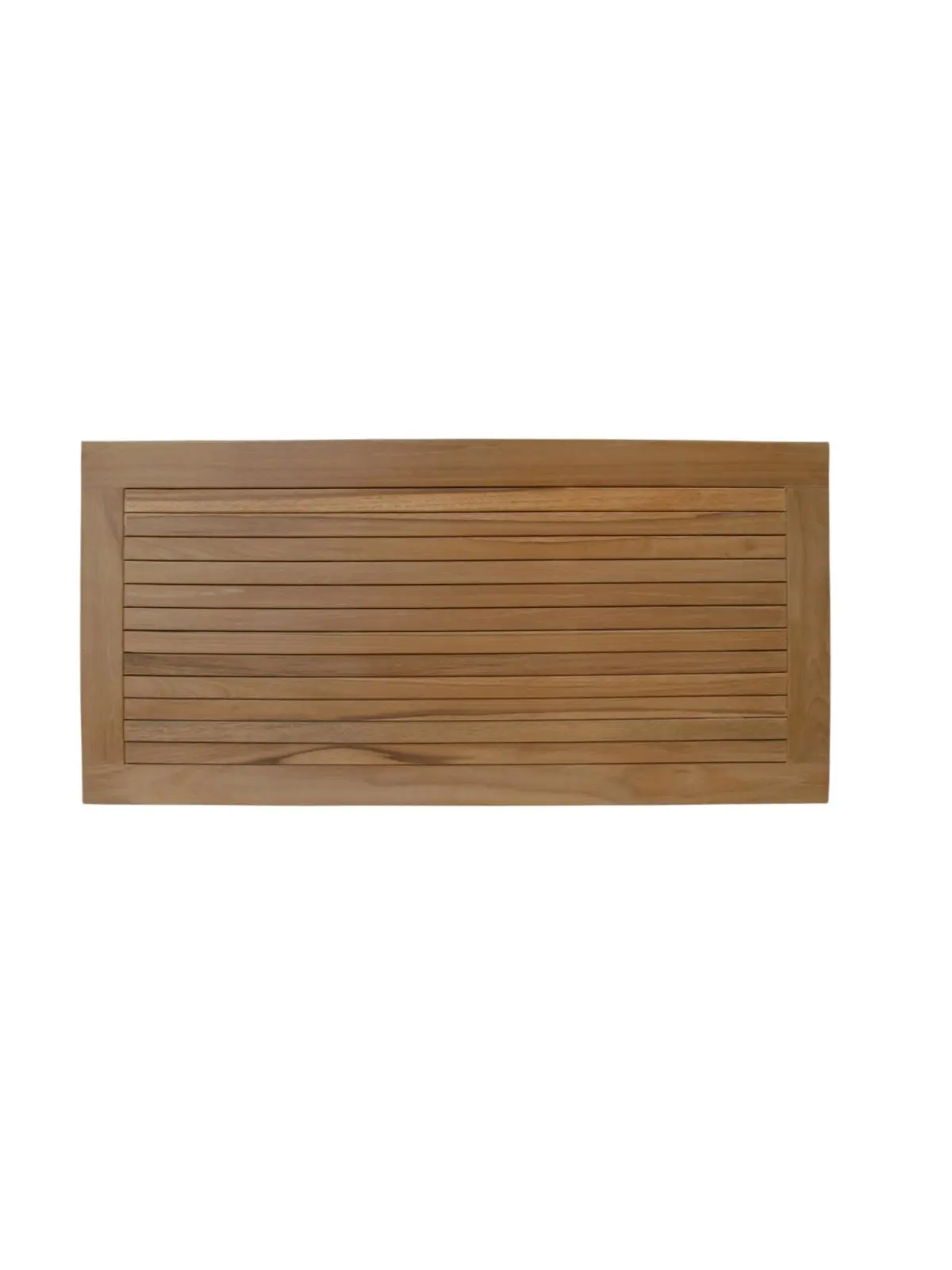 212 MAIN Natural Teak Rectangle Wood Shower Mat - 39 in, Non-Slip Bathroom Rug for Home Bath Use, Decor