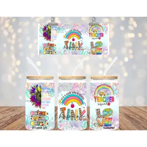 16 oz Uv Dtf Cup Wrap Teaching Tiny Humans 738