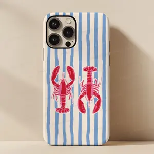 Lobster Phone Case Fisherman Aesthetic Phone Cases Coastal Phone Case Cute Summer Phone Case La Dolce Vita Case Protective Phone Cases
