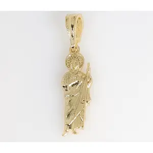 Plated Dainty Saint Jude Thaddaeus Pendant