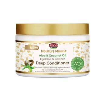 African Pride Moisture Miracle Aloe & Coconut Oil Deep Conditioner - Provides Intense Moisture Replacement for Natural Cools and Curls deep conditioner