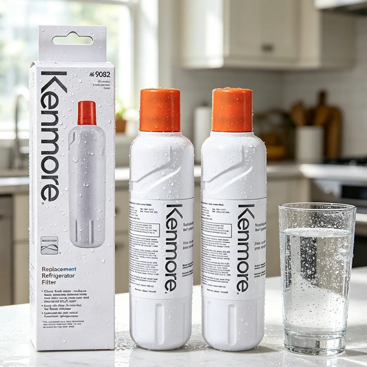 EDR2RXD1 Water Filter Replacement for everydrop Filter 2 EDR2RXD1, KAD2RXD1, WHR2RXD1, W10413645, EDR2RXD1, P9KB2L, P9RFKB2L, Kenmore 46-9082, 46-9903